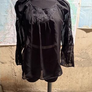 Elegant Black Lace Blouse